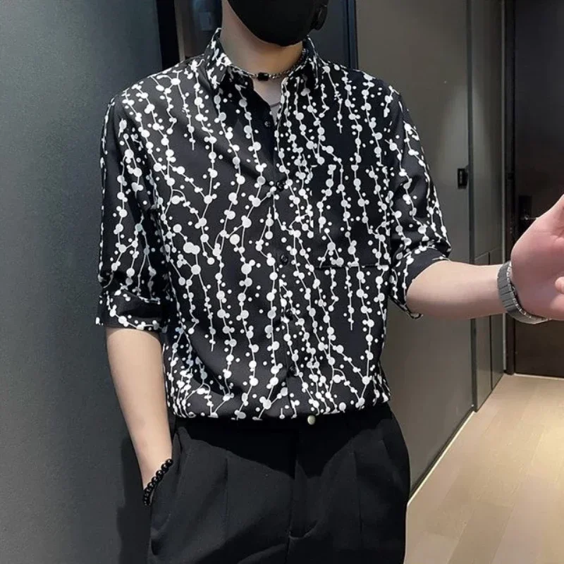 Shirts for Men with Print Black Printed Man Shirt Dot Cheap Brand Asia Button Up Sleeves Korean Popular Clothes Sale Social Cool
Shirts for Men with Print Black Printed Man Shirt Dot Cheap Brand Asia Button Up Sleeves Korean Popular Clothes Sale Social Cool