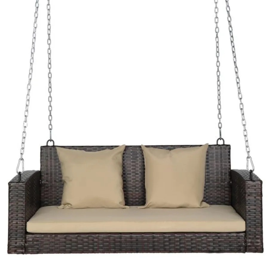 49in Brown Gradient Rattan Beige Cushion Rattan Swing Chair Swing frames not included
49in Brown Gradient Rattan Beige Cushion Rattan Swing Chair Swing frames not included
