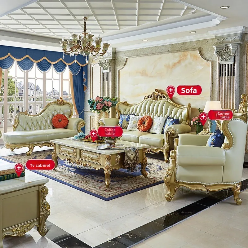 European leather combination sofa living room first layer cowhide medium and small apartment simple concubine chair sofa
European leather combination sofa living room first layer cowhide medium and small apartment simple concubine chair sofa