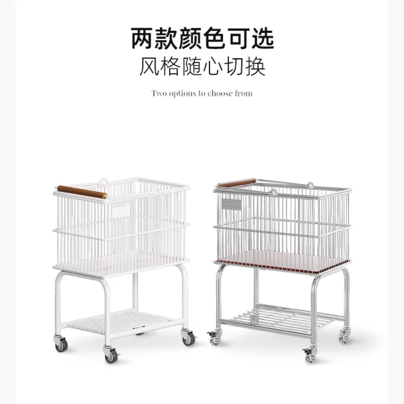 Household laundry basket trolley bathroom double-layer laundry basket toilet seam mobile storage basket floor rack
Household laundry basket trolley bathroom double-layer laundry basket toilet seam mobile storage basket floor rack