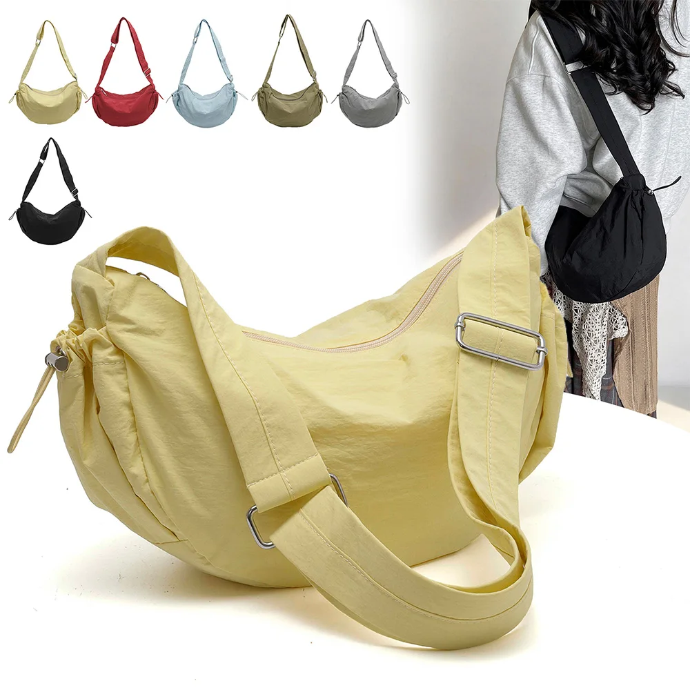 Korean Style Multi-Color Nylon Hobo Bag,Adjustable Strap Shoulder Bag Perfect for Daily Commute, Casual Outings and Everyday Use
Korean Style Multi-Color Nylon Hobo Bag,Adjustable Strap Shoulder Bag Perfect for Daily Commute, Casual Outings and Everyday Use