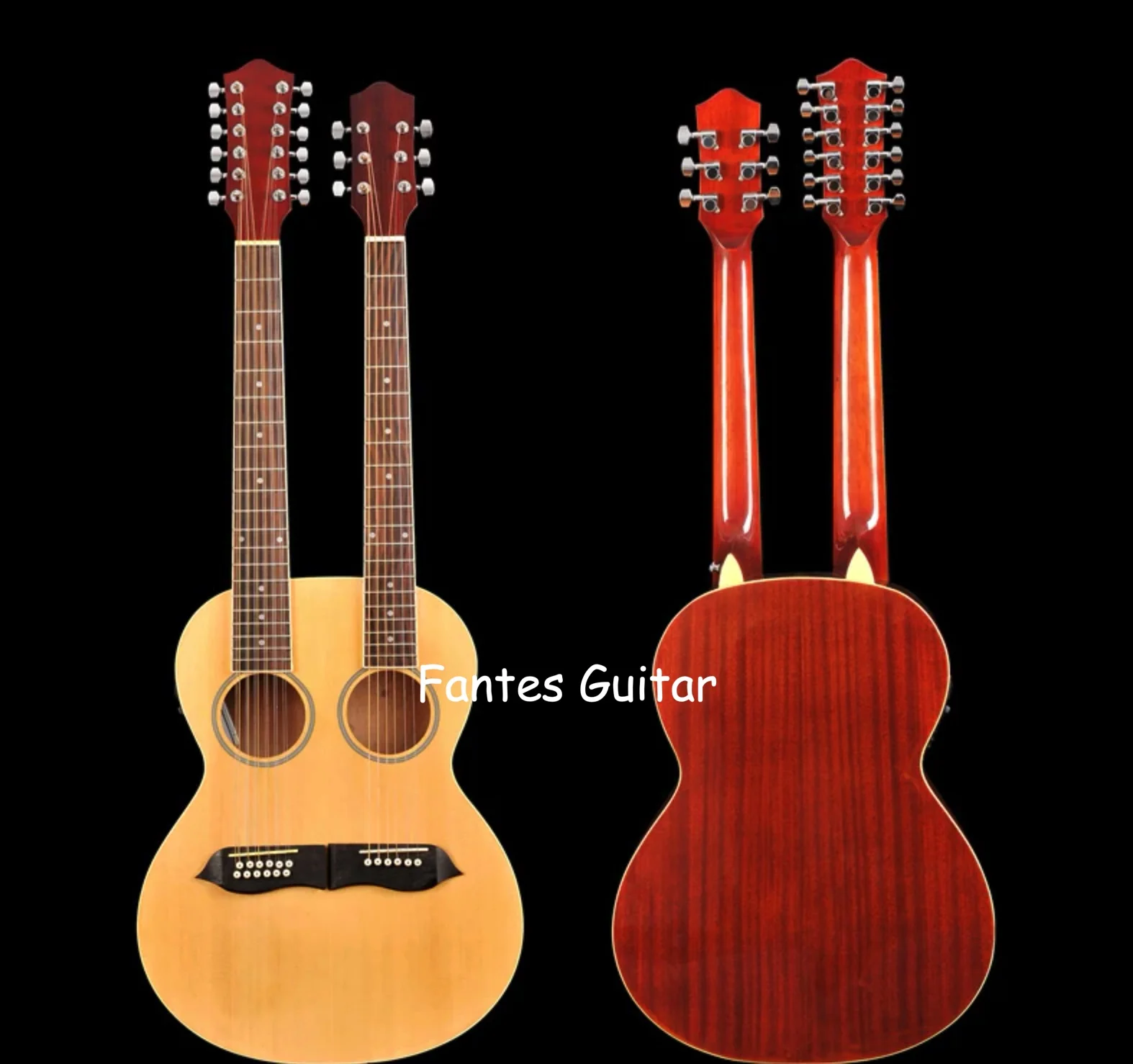 HOT SELLING!!! Custom Solid Spruce Top Double Neck 6/12 Strings Acoustic Guitar OEM
HOT SELLING!!! Custom Solid Spruce Top Double Neck 6/12 Strings Acoustic Guitar OEM