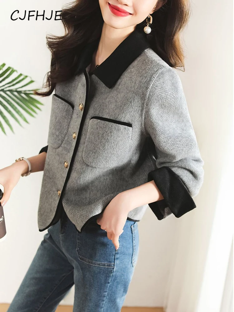 CJFHJE Elegant Office Lady Grey Tweed Jacket Korean Fashion Buttons Casual Coat Fall Long Sleeve Turn Down Collar Simple Outwear
CJFHJE Elegant Office Lady Grey Tweed Jacket Korean Fashion Buttons Casual Coat Fall Long Sleeve Turn Down Collar Simple Outwear