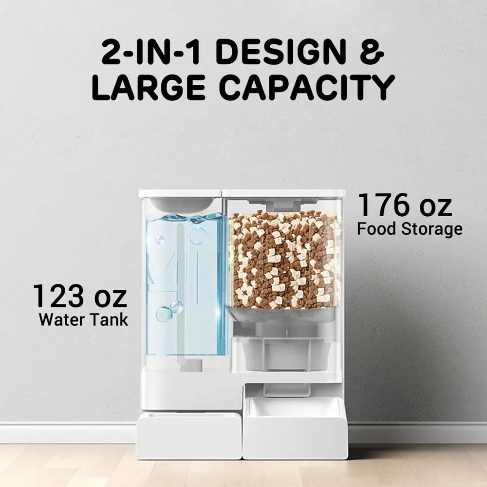 5G/2.4GHz WiFi Automatic Feeder and Waterer Set for Pets, 300 oz Large Capacity for 2 Weeks,Two-Way Power Supply Food dispenser
5G/2.4GHz WiFi Automatic Feeder and Waterer Set for Pets, 300 oz Large Capacity for 2 Weeks,Two-Way Power Supply Food dispenser