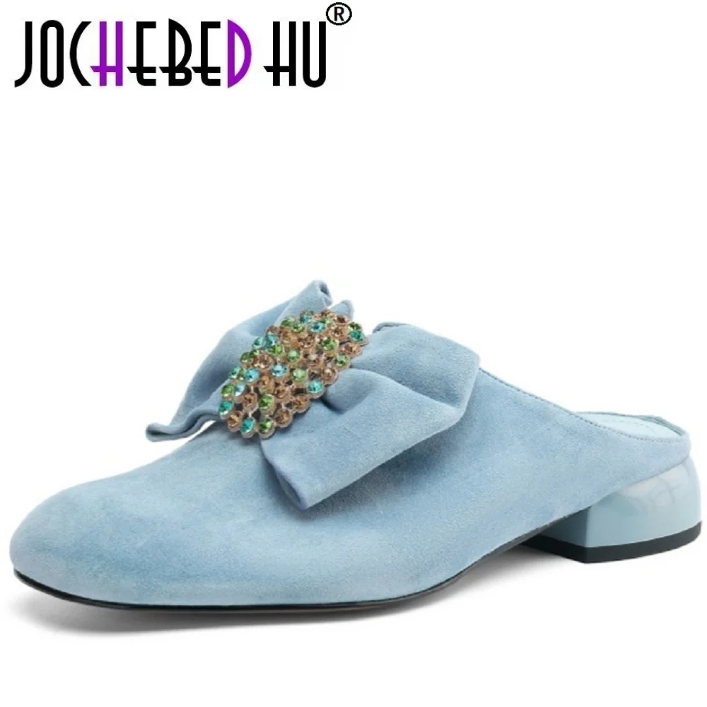 【JOCEBED HU】Новые тапочки ручной работы из натуральной кожи, женские туфли-лодочки с круглым носком на низком каблуке, модная летняя обувь, женская обувь 34-41
【JOCEBED HU】Новые тапочки ручной работы из натуральной кожи, женские туфли-лодочки с круглым носком на низком каблуке, модная летняя обувь, женская обувь 34-41