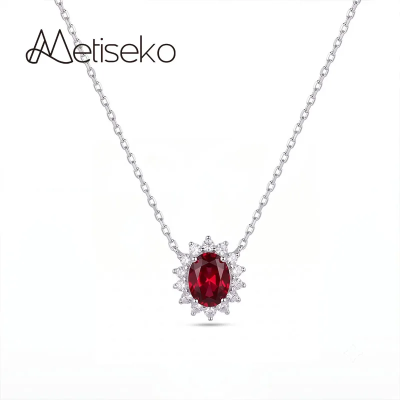 Metiseko 925 Sterling Silver Ruby Colour Chain Necklace Garnet Red Cubic Zirconia Retro Style Necklace Waterproof for Women
Metiseko 925 Sterling Silver Ruby Colour Chain Necklace Garnet Red Cubic Zirconia Retro Style Necklace Waterproof for Women