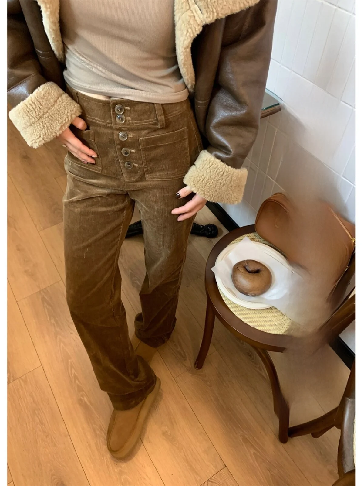 MLS Corduroy Straight Leg Casual Pants Women's Autumn Winter High Waist Long Trousers Slimming Effect Commute Sle Faion
MLS Corduroy Straight Leg Casual Pants Women's Autumn Winter High Waist Long Trousers Slimming Effect Commute Sle Faion