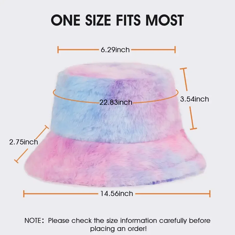 Ombre Print Bucket Hat, Fuzzy Faux Rex Rabbit Fur Fisherman Hat Winter Thermal Hat, Women's Hat
Ombre Print Bucket Hat, Fuzzy Faux Rex Rabbit Fur Fisherman Hat Winter Thermal Hat, Women's Hat