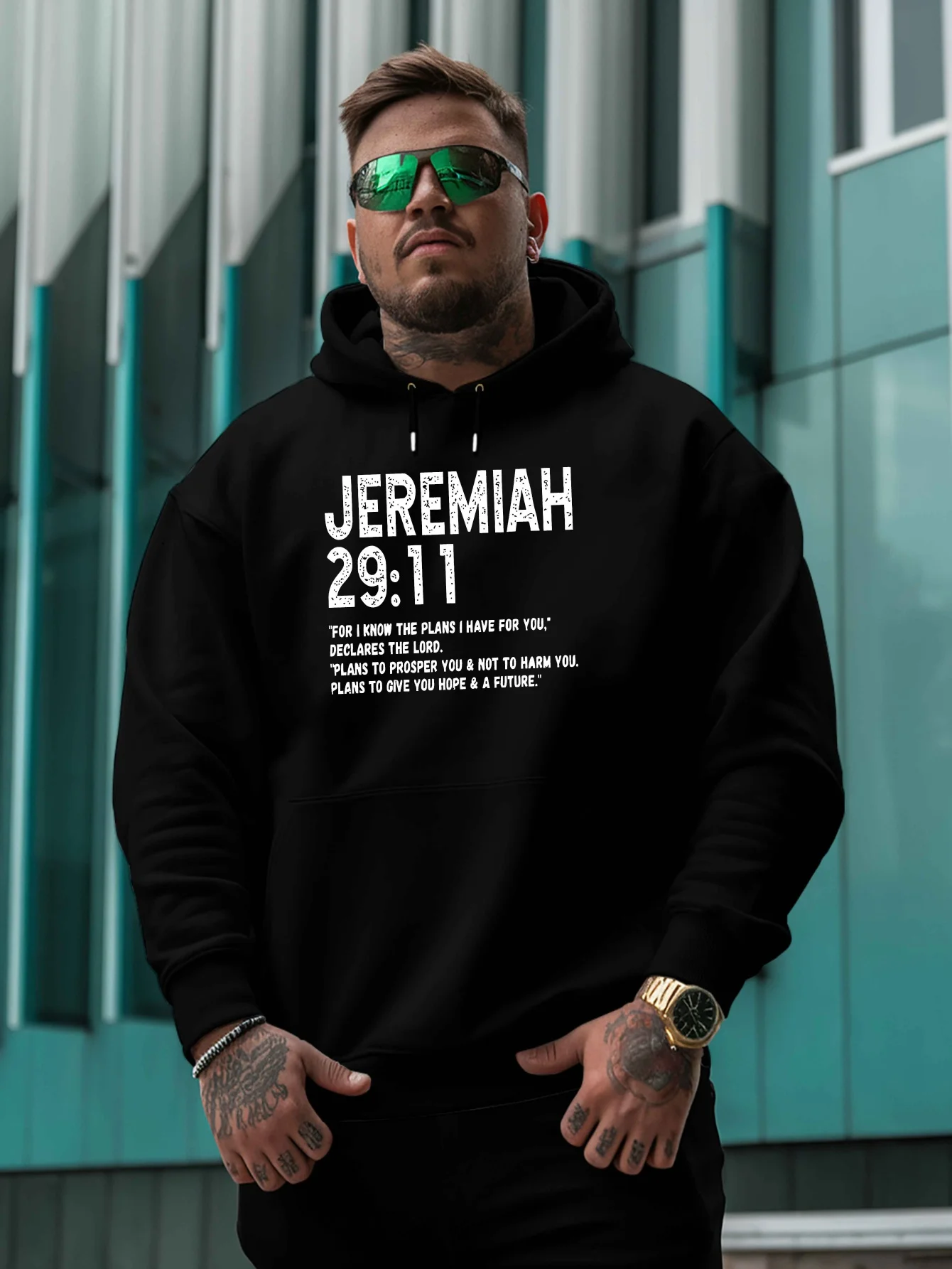 Men's Red Jeremiah Book 29:11 Embroidered Hooded Sweatshirt - Comfortable plush long-sleeved hoodie with Bible verse
Men's Red Jeremiah Book 29:11 Embroidered Hooded Sweatshirt - Comfortable plush long-sleeved hoodie with Bible verse
