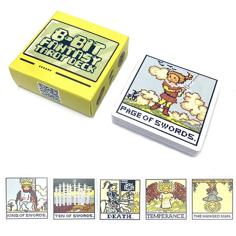 8-Bit Fantasy Tarot Deck, 1 Box Tarot Cards for Beginners, Prophecy Divination, Fortune Telling Board Game, Family Party Game
8-Bit Fantasy Tarot Deck, 1 Box Tarot Cards for Beginners, Prophecy Divination, Fortune Telling Board Game, Family Party Game