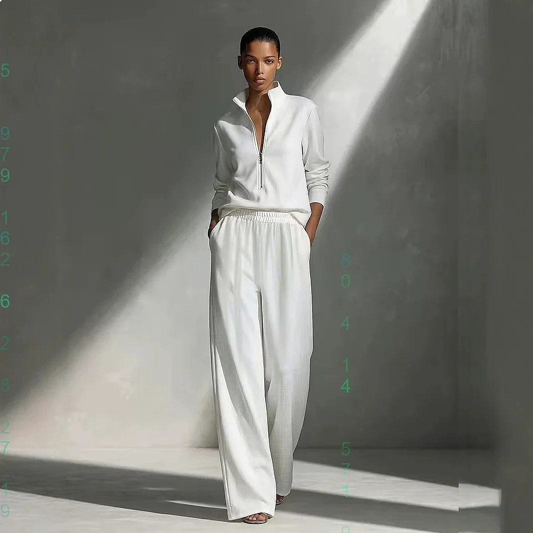 Casual Half Zip Matching Set Jumpsuit Pant Suits Women Two Piece Outfits Loungewear Tracksuit
Casual Half Zip Matching Set Jumpsuit Pant Suits Women Two Piece Outfits Loungewear Tracksuit