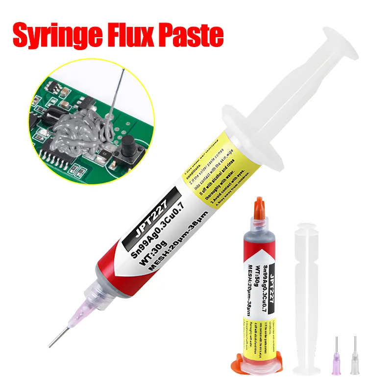 15g-50g Lead free Welding Paste Syringe Packaging No Cleaning Design Solder Paste For Mobile Phone And Sn99Ag0.3Cu0.7 SMD Repair
15g-50g Lead free Welding Paste Syringe Packaging No Cleaning Design Solder Paste For Mobile Phone And Sn99Ag0.3Cu0.7 SMD Repair