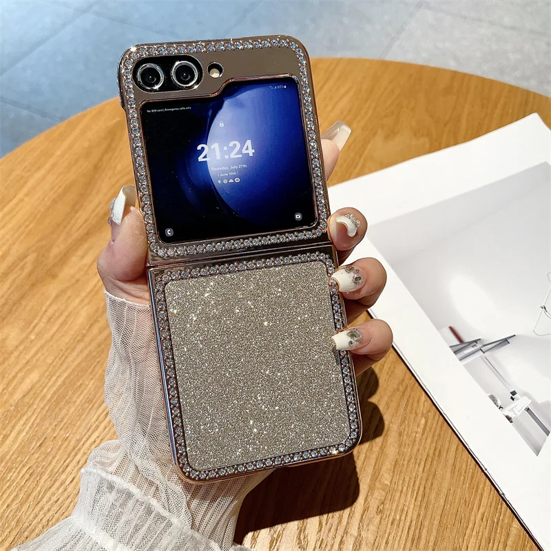 For Samsung Galaxy Z Flip 5 5G Rhinestone Edge Glitter Trim Electroplated Plastic Phone Case Back Cover
For Samsung Galaxy Z Flip 5 5G Rhinestone Edge Glitter Trim Electroplated Plastic Phone Case Back Cover