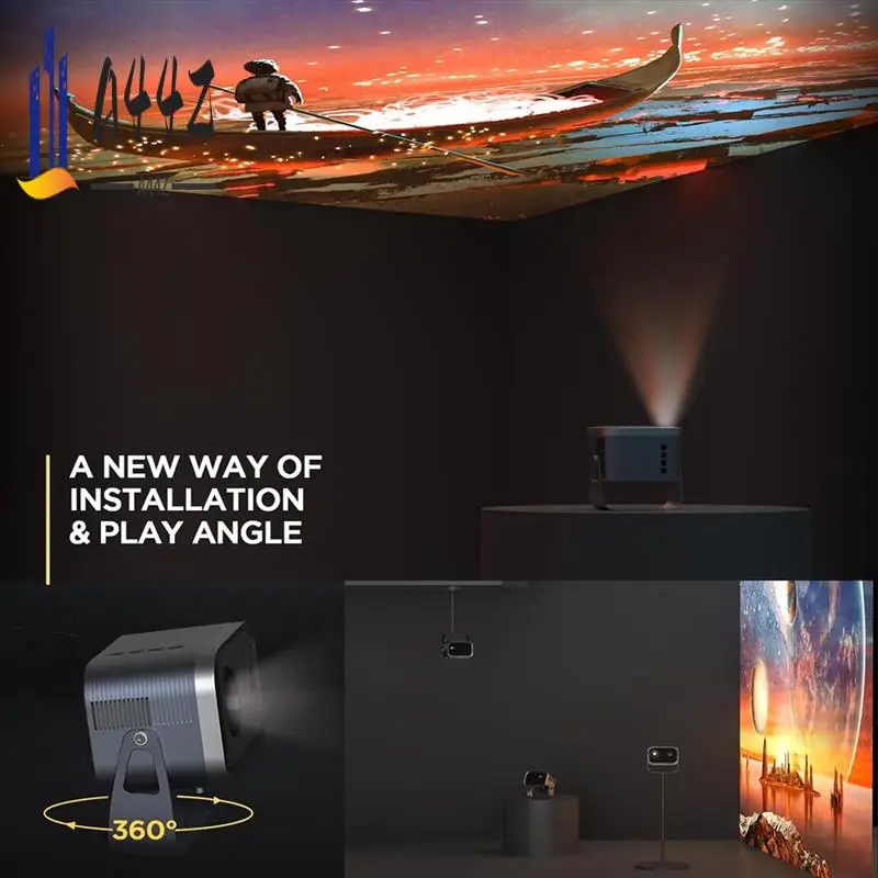 A44Z-Mini Wifi Projector With Bluetooth 1080P Electric Focus Home Theater Portable Projector 360°Adjustable Stand
A44Z-Mini Wifi Projector With Bluetooth 1080P Electric Focus Home Theater Portable Projector 360°Adjustable Stand