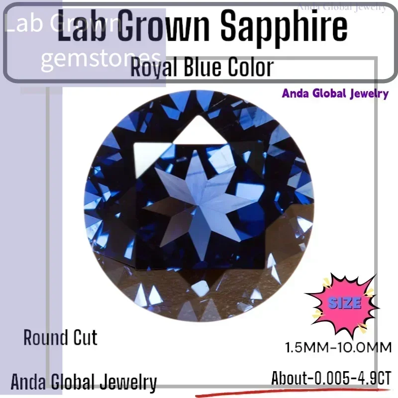 L-F-Lab выращенный сапфир королевского синего цвета круглой огранки AAA + герметичность для настройки ювелирных изделий и индивидуального дизайна на выбор Сертификат AGL
L-F-Lab выращенный сапфир королевского синего цвета круглой огранки AAA + герметичность для настройки ювелирных изделий и индивидуального дизайна на выбор Сертификат AGL