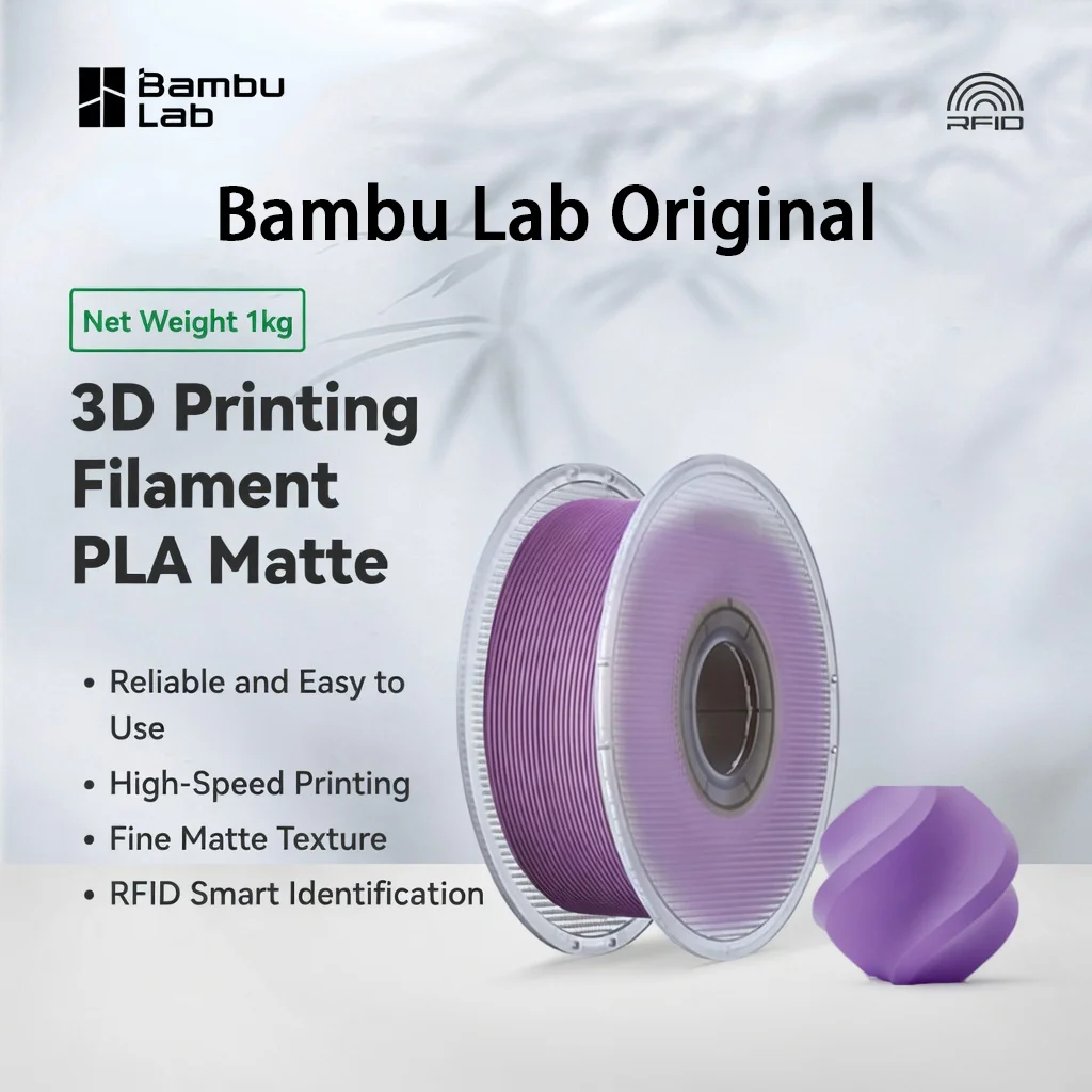 Bambu Lab Original PLA Matte 3D Printer Filament 1kg High Toughness PLA-Matte DIY Printing Material Machine Consumables
Bambu Lab Original PLA Matte 3D Printer Filament 1kg High Toughness PLA-Matte DIY Printing Material Machine Consumables