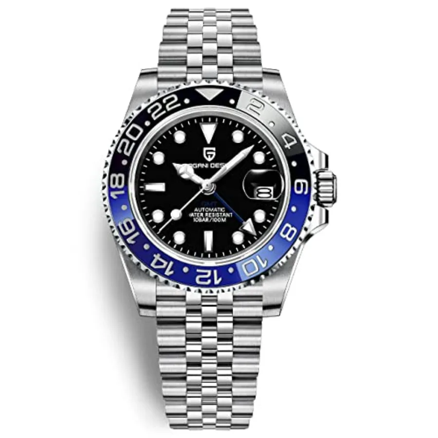 Men Watch GMT Watches for Men Automatic 40MM Date 100M Waterproof Stainless Steel Sapphire Glass Mechanical Wristwatches PD-166
Men Watch GMT Watches for Men Automatic 40MM Date 100M Waterproof Stainless Steel Sapphire Glass Mechanical Wristwatches PD-166
