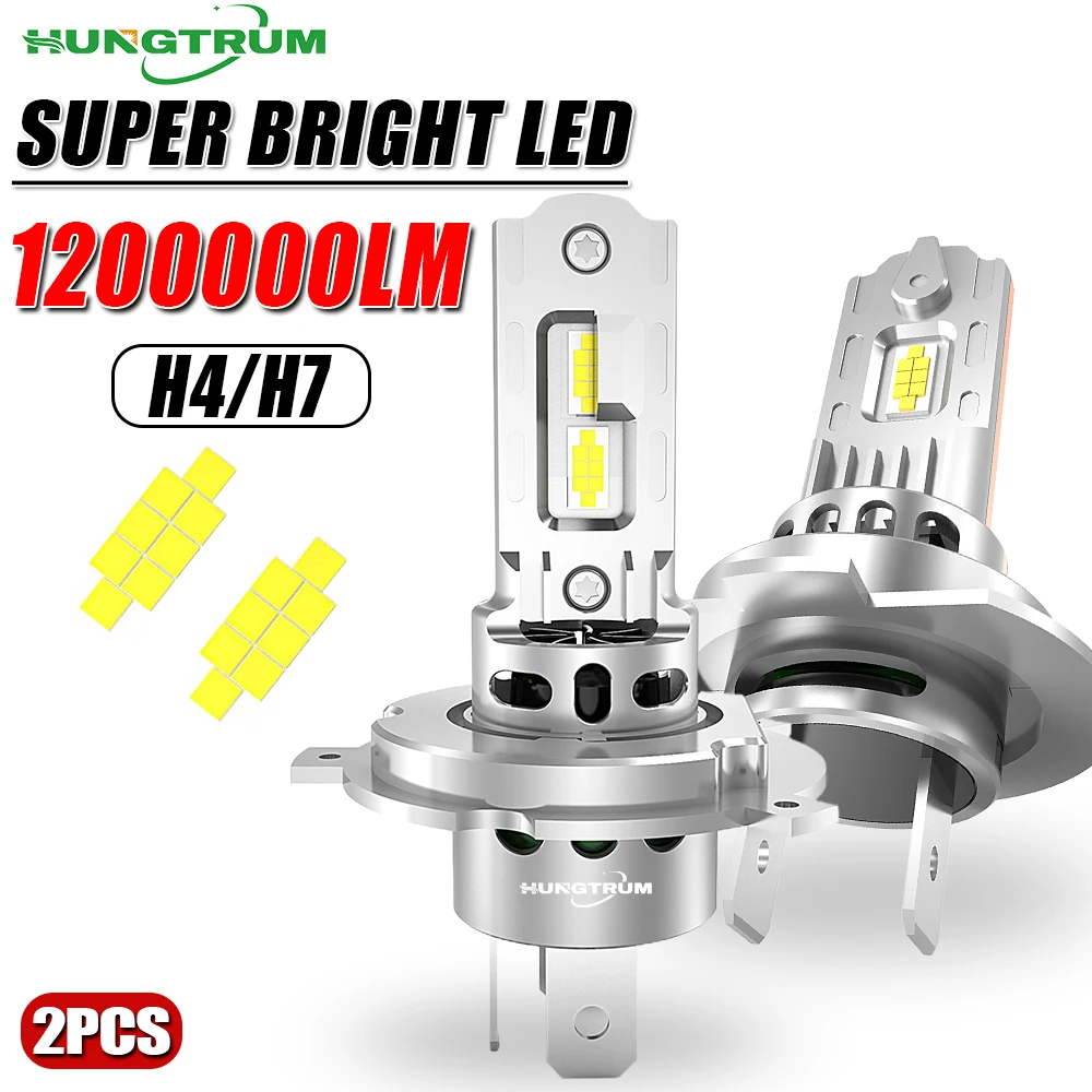 1200000LM Super Bright H4 H7 LED Headlight 6500K White 800% Brighter 1:1 Halogen Bulb Plug And Play Headlamp With Fan Fog Light
1200000LM Super Bright H4 H7 LED Headlight 6500K White 800% Brighter 1:1 Halogen Bulb Plug And Play Headlamp With Fan Fog Light