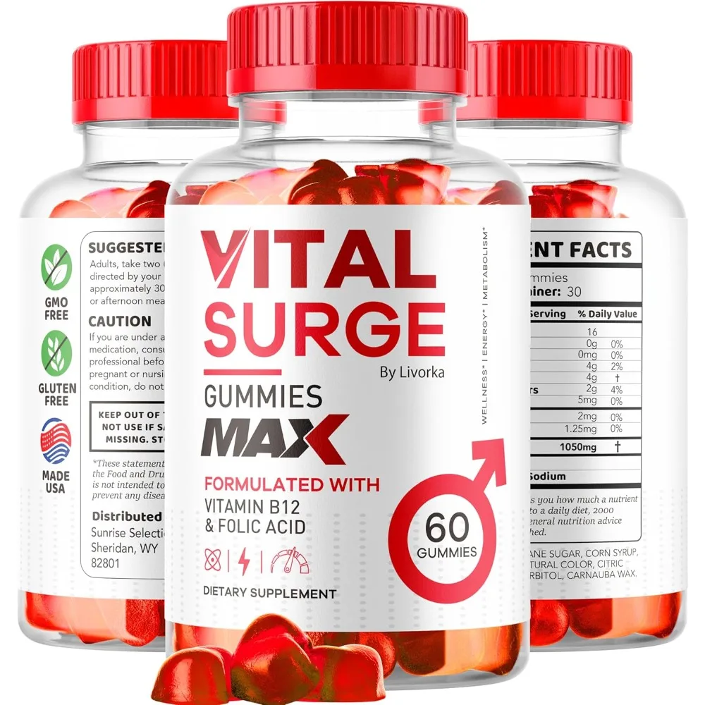 Vital Surge - Vital Surge for Men Gummies, Vital Vita Surge Max Maximum Strength 1050 MG, VitalSurge Supplement Support Gummy
Vital Surge - Vital Surge for Men Gummies, Vital Vita Surge Max Maximum Strength 1050 MG, VitalSurge Supplement Support Gummy