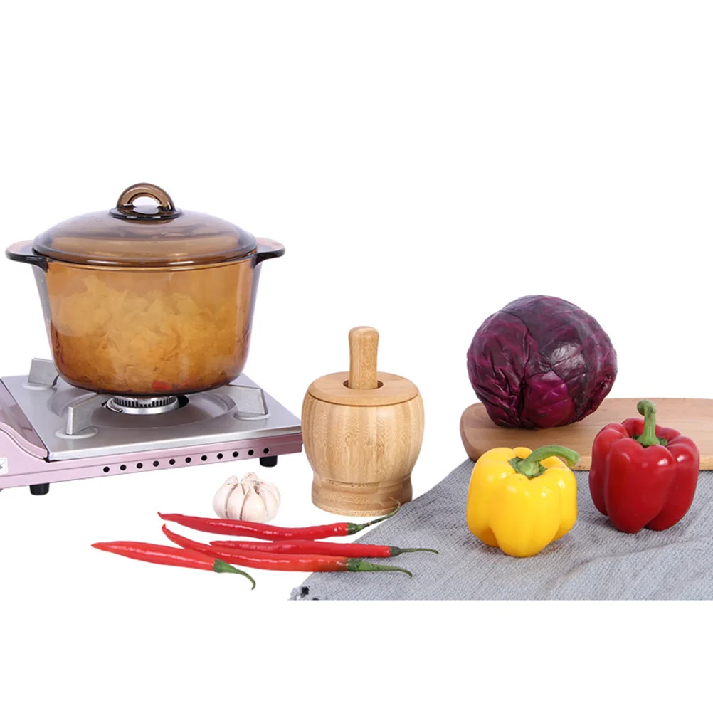 Medium Bamboo Garlic Press Pot with Lid Eco Friendly Mortar and Pestle Grinder Ideal for Crushing Spices Food Preparation
Medium Bamboo Garlic Press Pot with Lid Eco Friendly Mortar and Pestle Grinder Ideal for Crushing Spices Food Preparation