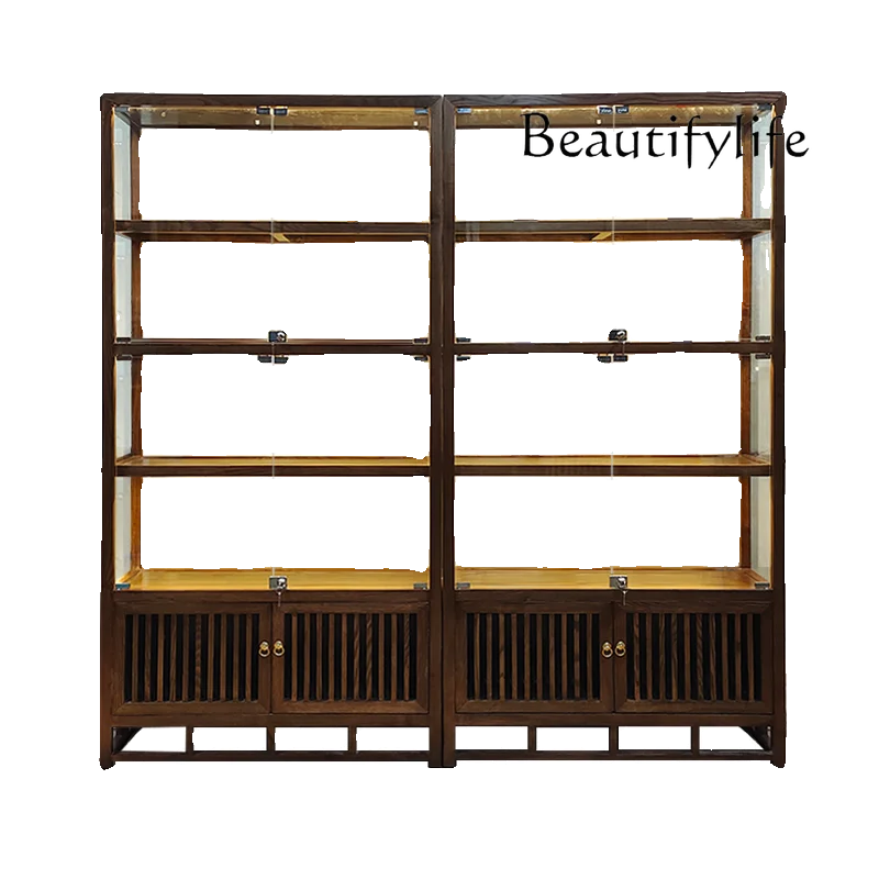 ash wood walnut bogu frame solid wood glass display bookcase tea cake tea set storage rack
ash wood walnut bogu frame solid wood glass display bookcase tea cake tea set storage rack