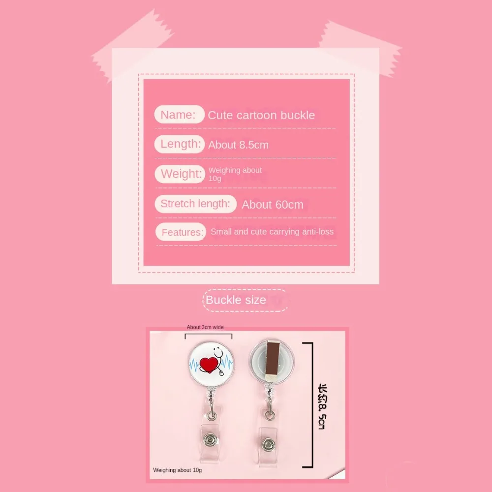 Easy To Pull Buckle Nurse Retractable Badge Reel Simplicity Fashion Nurse ID Card Clips ID Card Accessories Cute
Easy To Pull Buckle Nurse Retractable Badge Reel Simplicity Fashion Nurse ID Card Clips ID Card Accessories Cute