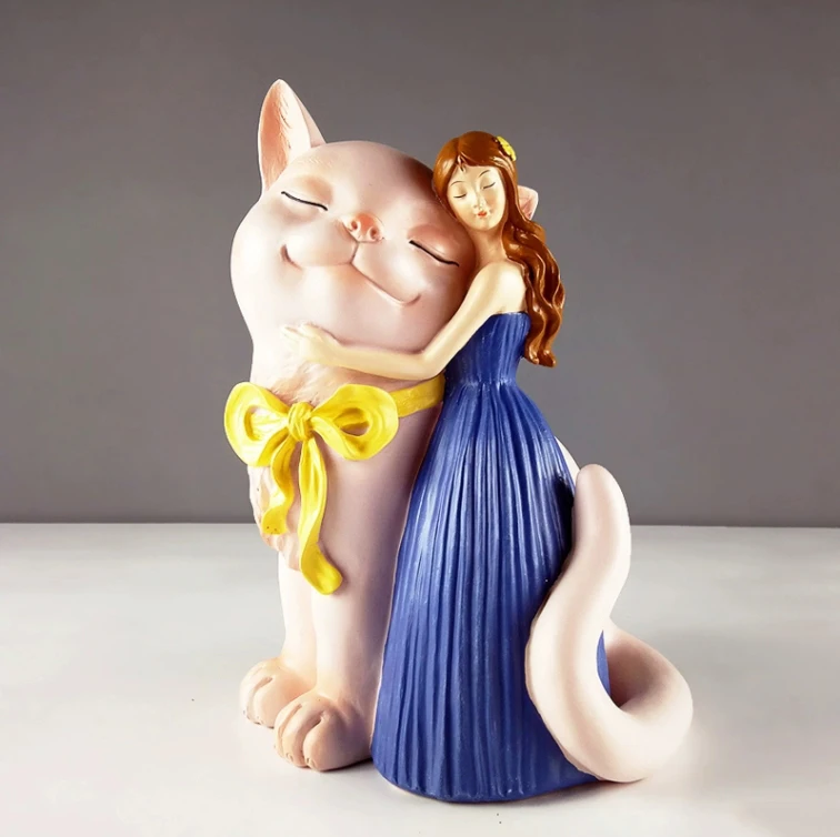Modern Birthday Gifts Cute Girl Animal Resin Statues Home Livingroom Desktop Figurines Decoration Coffee Table Ornaments Crafts
Modern Birthday Gifts Cute Girl Animal Resin Statues Home Livingroom Desktop Figurines Decoration Coffee Table Ornaments Crafts