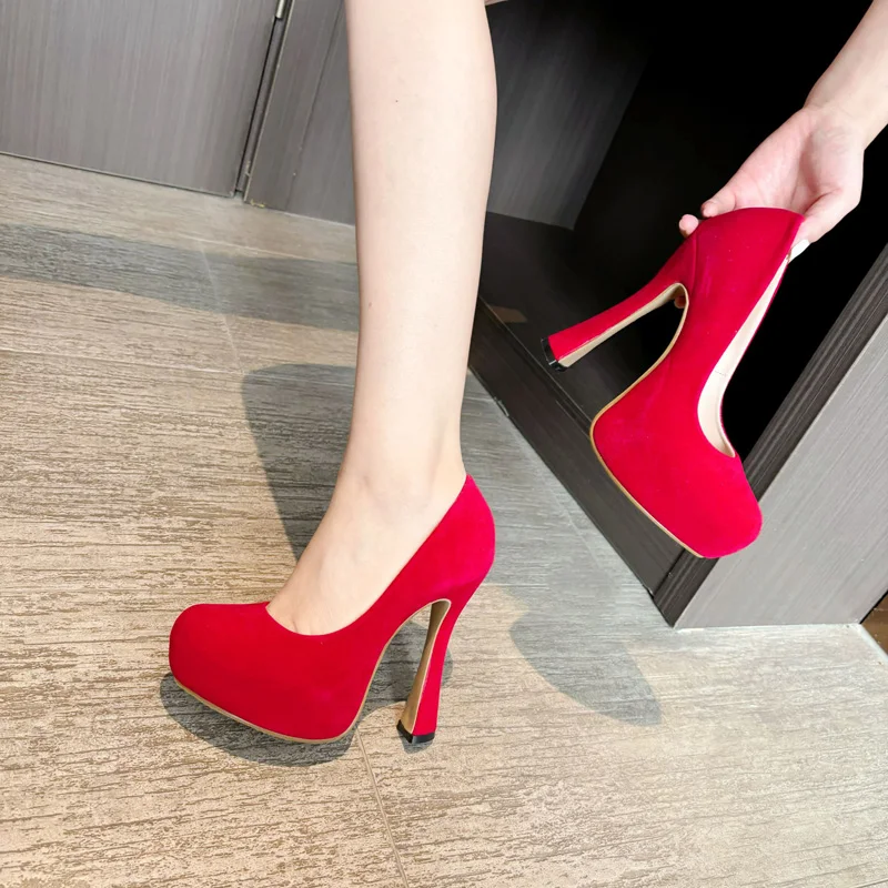 Red Heels 13cm White Shoes For Woman Round Toe Large Size High Heels Platforms Shoes Fall Ladies Pumps Talons Femme
Red Heels 13cm White Shoes For Woman Round Toe Large Size High Heels Platforms Shoes Fall Ladies Pumps Talons Femme
