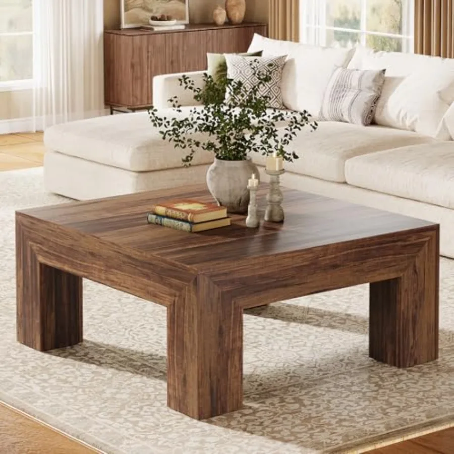 39.4-Inch Square Coffee Table for Living Room Farmhouse All MDF Center Cocktail Tea Table with Sturdy Wooden Legs Easy Assembly
39.4-Inch Square Coffee Table for Living Room Farmhouse All MDF Center Cocktail Tea Table with Sturdy Wooden Legs Easy Assembly