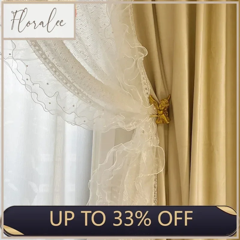Cream Beige Velvet Curtains For Living Room BedroomLace Antique Pearl Lace Splicing French Window Balcony Curtains Customize
Cream Beige Velvet Curtains For Living Room BedroomLace Antique Pearl Lace Splicing French Window Balcony Curtains Customize