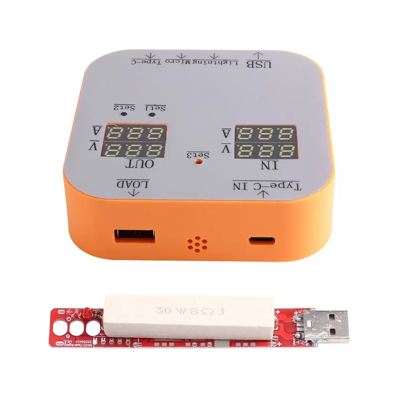 AB46-Charging Teste Multi-Cable Tester 1-To-3 Charging Cable Tester Head Tester With 30W 8Ω USB Resistor Board
AB46-Charging Teste Multi-Cable Tester 1-To-3 Charging Cable Tester Head Tester With 30W 8Ω USB Resistor Board