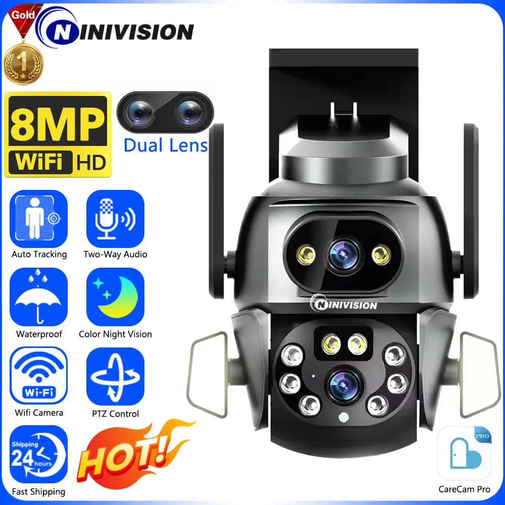 8MP 4K Outdoor Floodlight Wifi IP Security Camera Dual Lens Protection Automatic Alarm PTZ Wireless CCTV Surveillance IP Camera
8MP 4K Outdoor Floodlight Wifi IP Security Camera Dual Lens Protection Automatic Alarm PTZ Wireless CCTV Surveillance IP Camera