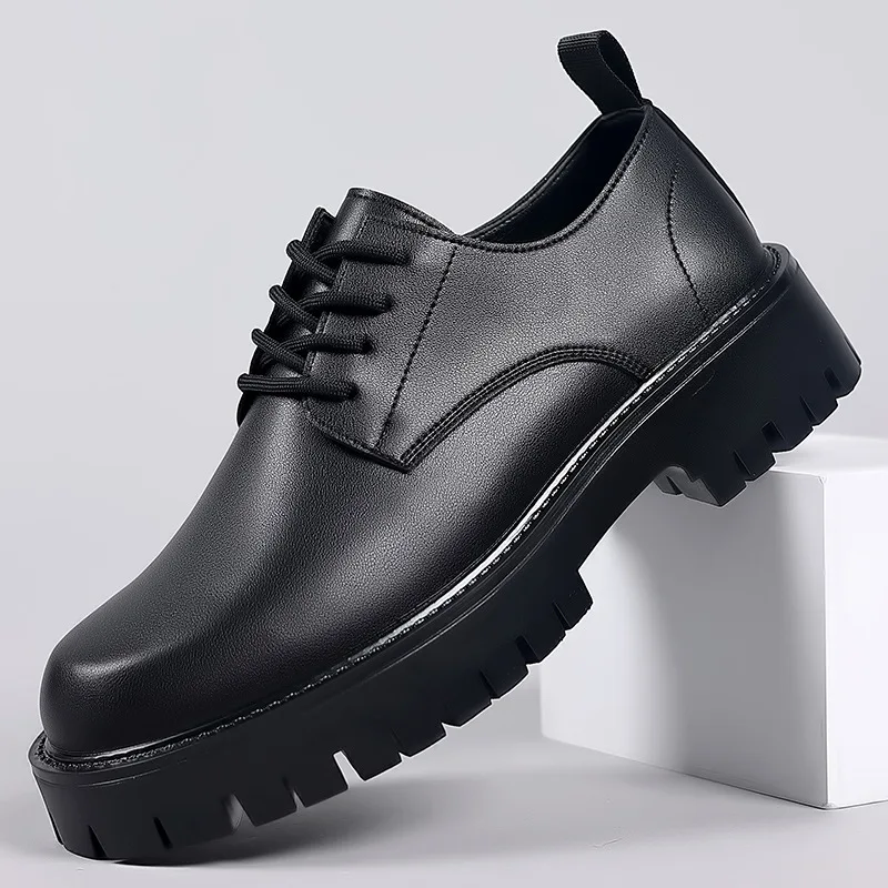 Spring Autumn Leather Platform Shoes Men Fashion Korean Non-slip British Casual Men's Dress Shoes Solid Color Business Shoe Male
Spring Autumn Leather Platform Shoes Men Fashion Korean Non-slip British Casual Men's Dress Shoes Solid Color Business Shoe Male