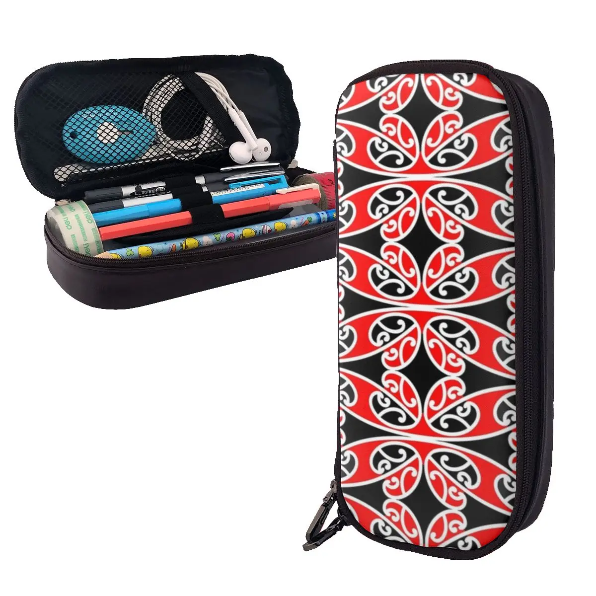 Maori Traditional Pattern Hammehead Shark Leather Pencil Case Pen Holder Storage Stationery Supplies Pen Box Pencil Bag for Kids
Maori Traditional Pattern Hammehead Shark Leather Pencil Case Pen Holder Storage Stationery Supplies Pen Box Pencil Bag for Kids