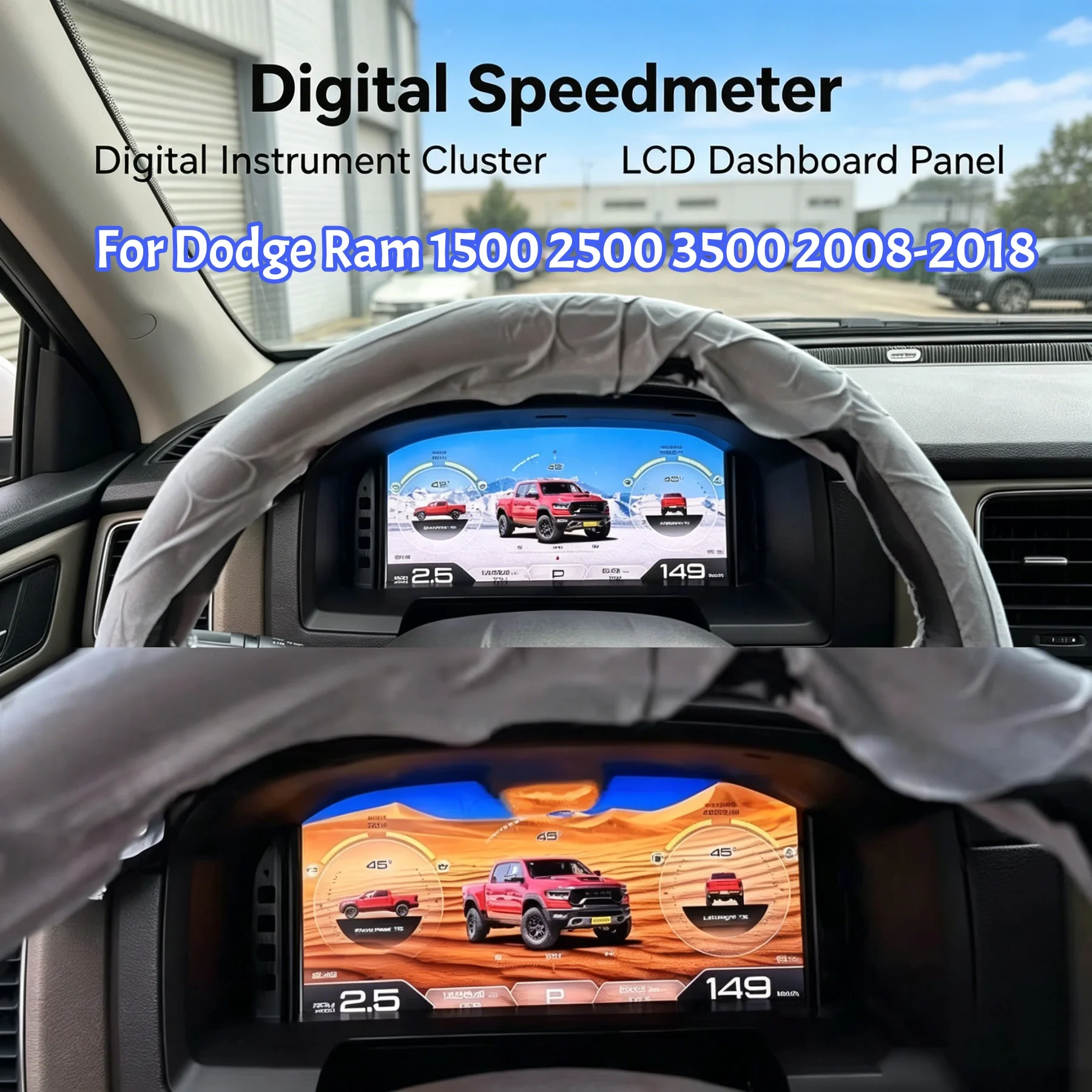 Cockpit Digital Instrument Cluster For Dodge Ram 1500 2500 3500 2008-2018 Dashboard Panel Virtual Speedometer Display Head Unit
Cockpit Digital Instrument Cluster For Dodge Ram 1500 2500 3500 2008-2018 Dashboard Panel Virtual Speedometer Display Head Unit