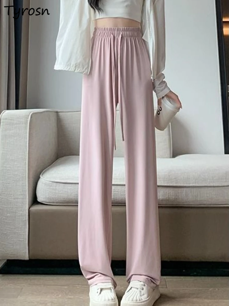 Pants Women Solid Simple All-match Leisure High Waist Cozy Elegant Straight Loose Summer Thin Ladies Sporty Korean Style Classic
Pants Women Solid Simple All-match Leisure High Waist Cozy Elegant Straight Loose Summer Thin Ladies Sporty Korean Style Classic