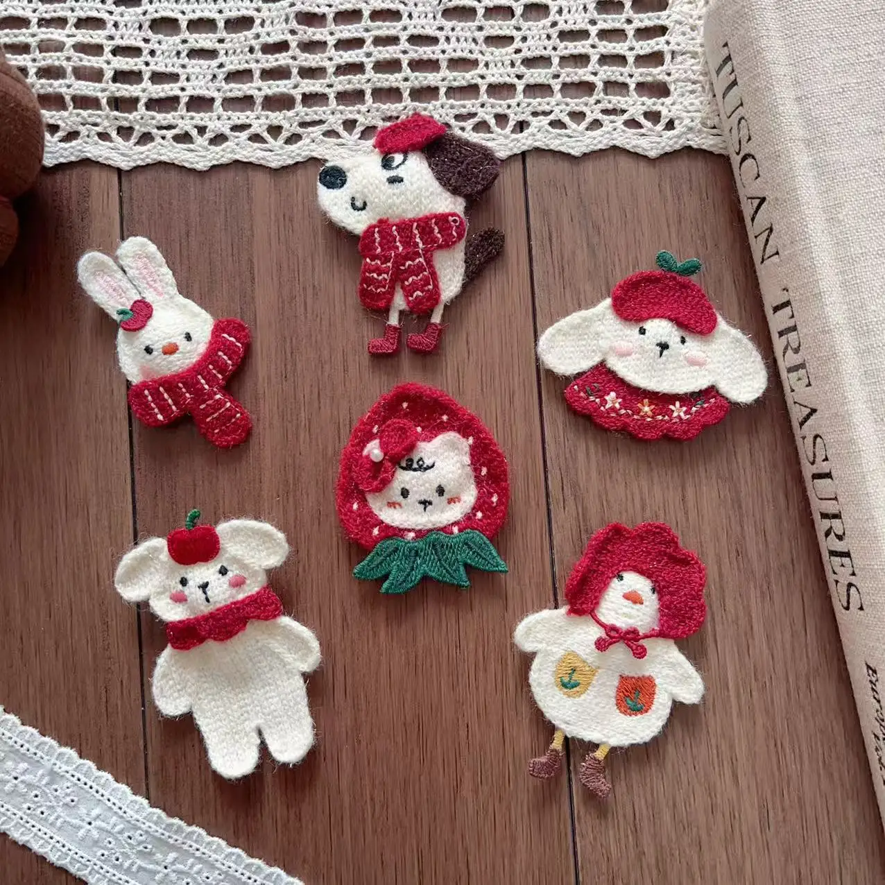 Water Soluble Embroidery Cartoon Zoo Animal Hair Brooch Pin Red New Year for Shoes Hats Scarves Clothing Trim
Water Soluble Embroidery Cartoon Zoo Animal Hair Brooch Pin Red New Year for Shoes Hats Scarves Clothing Trim