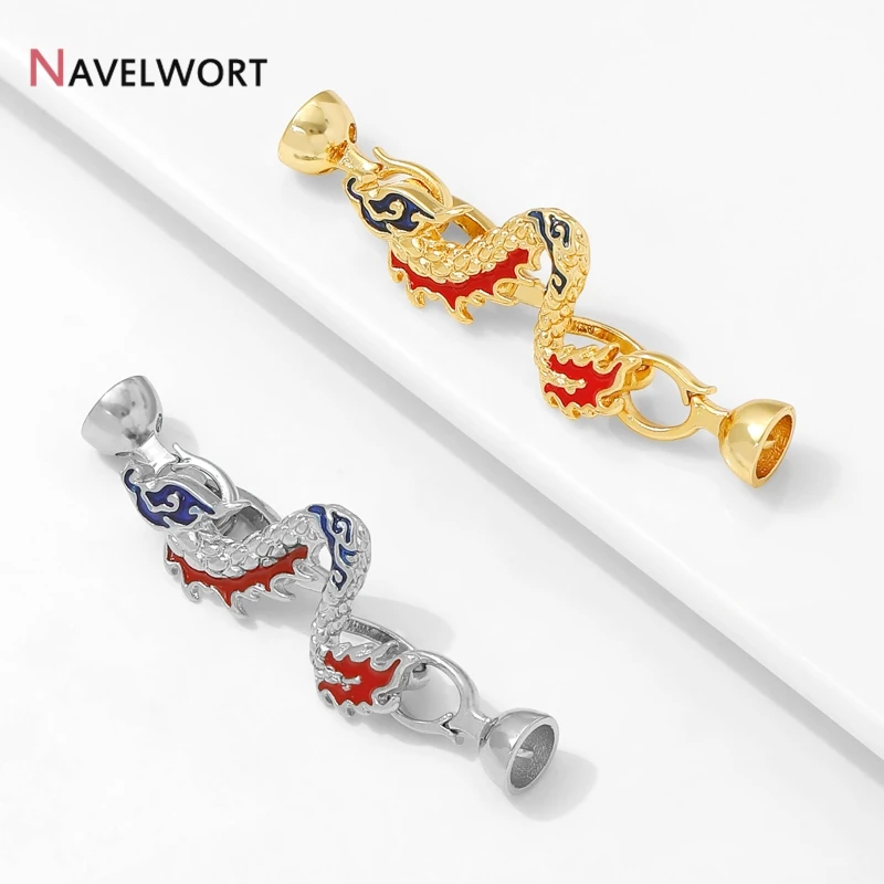 14K Gold Plated Brass Enamel Dragon Shape Fasteners,Closure Pearls Lock Clasps,For DIY Handmade Jewelry Making
14K Gold Plated Brass Enamel Dragon Shape Fasteners,Closure Pearls Lock Clasps,For DIY Handmade Jewelry Making