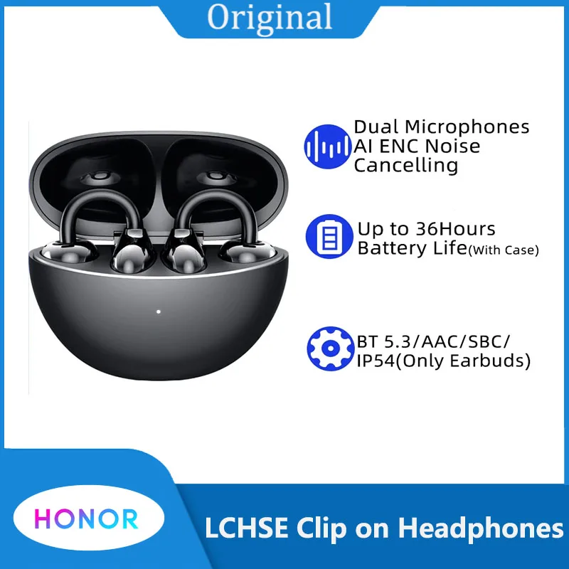 Оригинальные наушники Honor LCHSE с клипсой, Bluetooth, трехмекрофонные настоящие беспроводные наушники, 36-часовой срок службы батареи, IP54, HIFI 5
Оригинальные наушники Honor LCHSE с клипсой, Bluetooth, трехмекрофонные настоящие беспроводные наушники, 36-часовой срок службы батареи, IP54, HIFI 5
