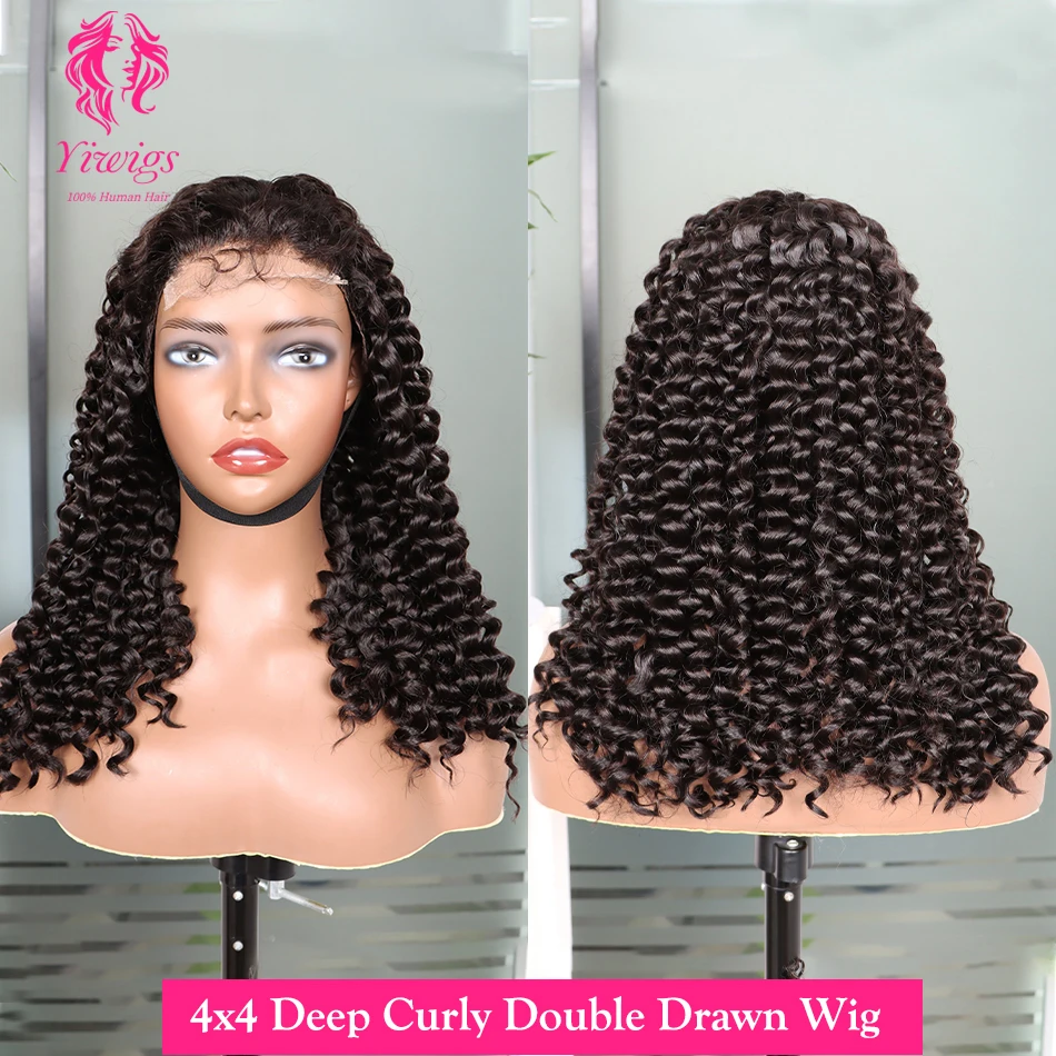 Yiwigs Deep Curly Super Double Drawn HD Lace Human Hair Wigs Vietnamese 250% Density 4x4 Lace Closure Wig For Women
Yiwigs Deep Curly Super Double Drawn HD Lace Human Hair Wigs Vietnamese 250% Density 4x4 Lace Closure Wig For Women