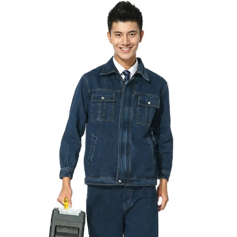 2024 Spring and Autumn Long Sleeved Washed Denim Workwear Mechanical Steel Factory Wear-resistant Welding Protective Clothing
2024 Spring and Autumn Long Sleeved Washed Denim Workwear Mechanical Steel Factory Wear-resistant Welding Protective Clothing