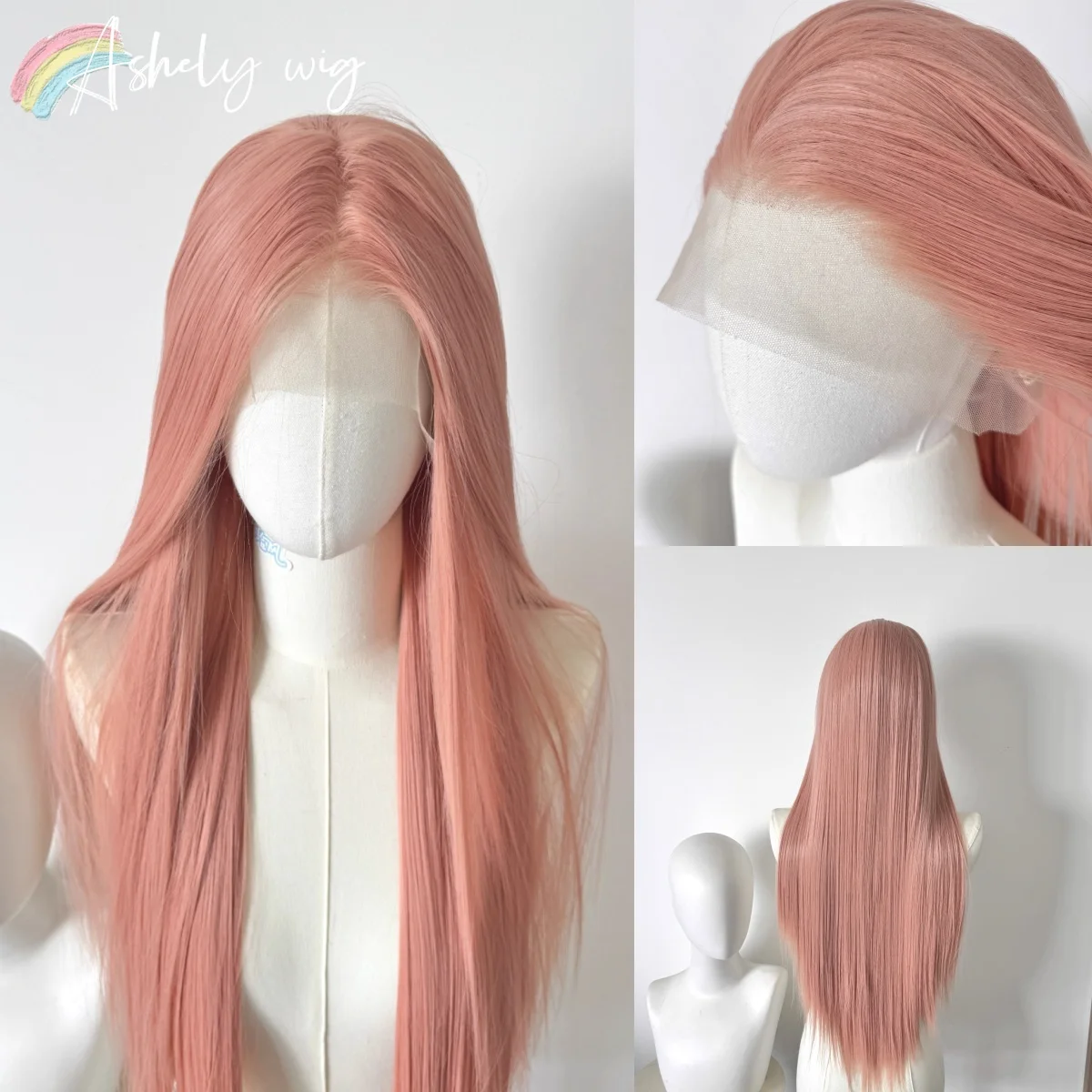 13*4 Lace Frontal Pink Wig for Women 26inch Long Straight Hair Wigs Hight Quality Rose Pink Lolita Cosplay Lace Wigs for Daily
13*4 Lace Frontal Pink Wig for Women 26inch Long Straight Hair Wigs Hight Quality Rose Pink Lolita Cosplay Lace Wigs for Daily