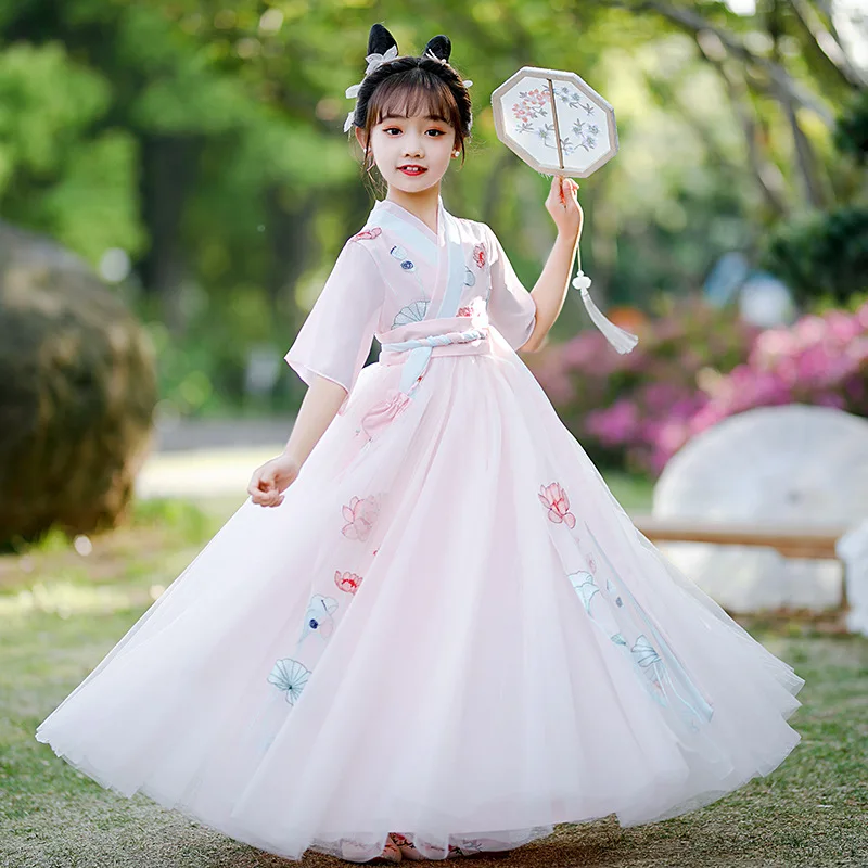 Chinese Dancing Clothes Girls Hanfu Children's Ancient Costume Long Sleeve Dress Big Kid Ancient Chinese Style Princess Dress
Chinese Dancing Clothes Girls Hanfu Children's Ancient Costume Long Sleeve Dress Big Kid Ancient Chinese Style Princess Dress