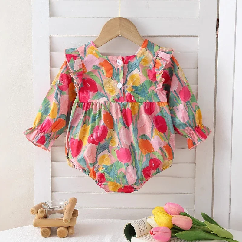 2025 Autumn New Baby Romper 0-24M Children Clothes Toddler Flower Big Bow Climbing Suit Party Cotton Print Baby Girl Romper
2025 Autumn New Baby Romper 0-24M Children Clothes Toddler Flower Big Bow Climbing Suit Party Cotton Print Baby Girl Romper