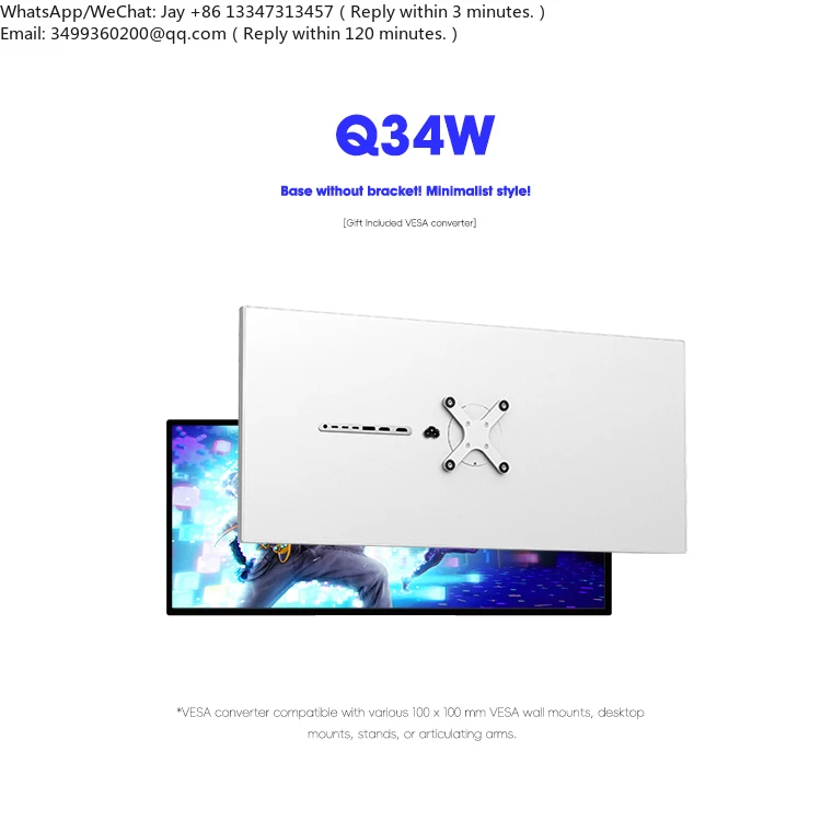 Kuycon Q34W 3440*1440 Ultra HD Gaming Display Gaming Office Desktop Computer Monitor 4K Lcd Monitor 34Inch
Kuycon Q34W 3440*1440 Ultra HD Gaming Display Gaming Office Desktop Computer Monitor 4K Lcd Monitor 34Inch