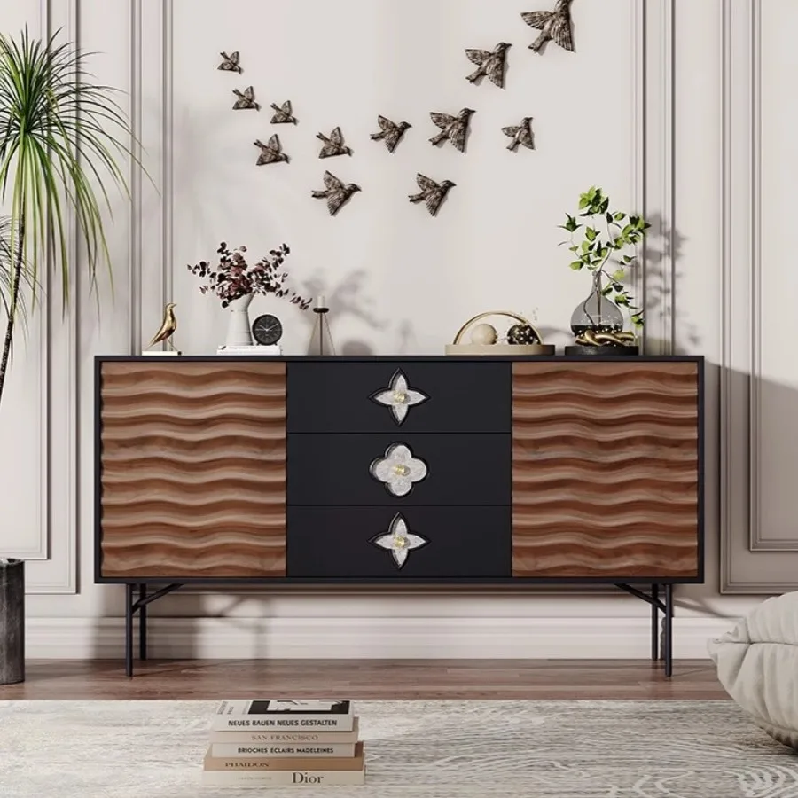 Italian light luxury dining side cabinet solid wood storage decorative cabinet Nordic retro high-end designer art preparation
Italian light luxury dining side cabinet solid wood storage decorative cabinet Nordic retro high-end designer art preparation