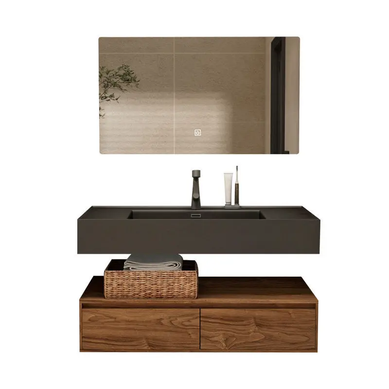 Solid wood, black walnut, smart, bathroom cabinet, minimalist, combination, toilet, washbasin
Solid wood, black walnut, smart, bathroom cabinet, minimalist, combination, toilet, washbasin