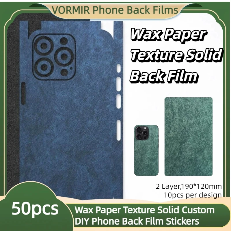 50pcs Wax Paper Texture Mobile Phone Films Skin Back Cover Sticker Paper-Like Matte Custom Pattern Protector For Cutting Machine
50pcs Wax Paper Texture Mobile Phone Films Skin Back Cover Sticker Paper-Like Matte Custom Pattern Protector For Cutting Machine