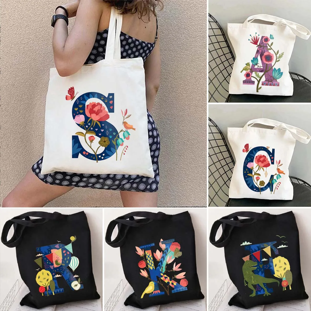 Floral Letter A Z Watercolor Flower Initial Letter Print Girl Canvas Shopper Totes Bag Foldable Reusable Book Phone Shopping Bag
Floral Letter A Z Watercolor Flower Initial Letter Print Girl Canvas Shopper Totes Bag Foldable Reusable Book Phone Shopping Bag