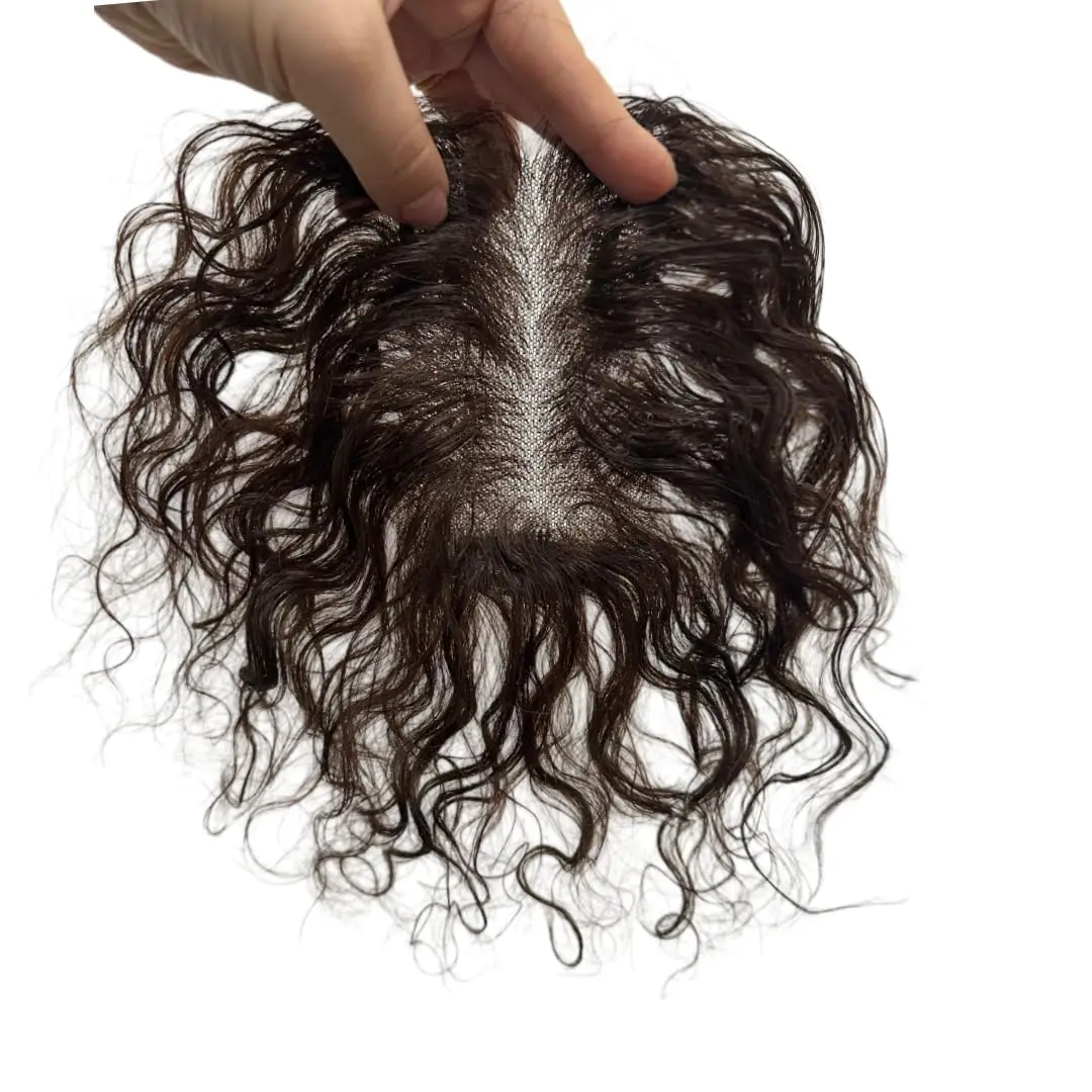 Curly Human Hair Topper for Women Clip in Wavy Hairpiece with Air Bangs Breathable Real Hair Wiglet for Thinning Top Head
Curly Human Hair Topper for Women Clip in Wavy Hairpiece with Air Bangs Breathable Real Hair Wiglet for Thinning Top Head